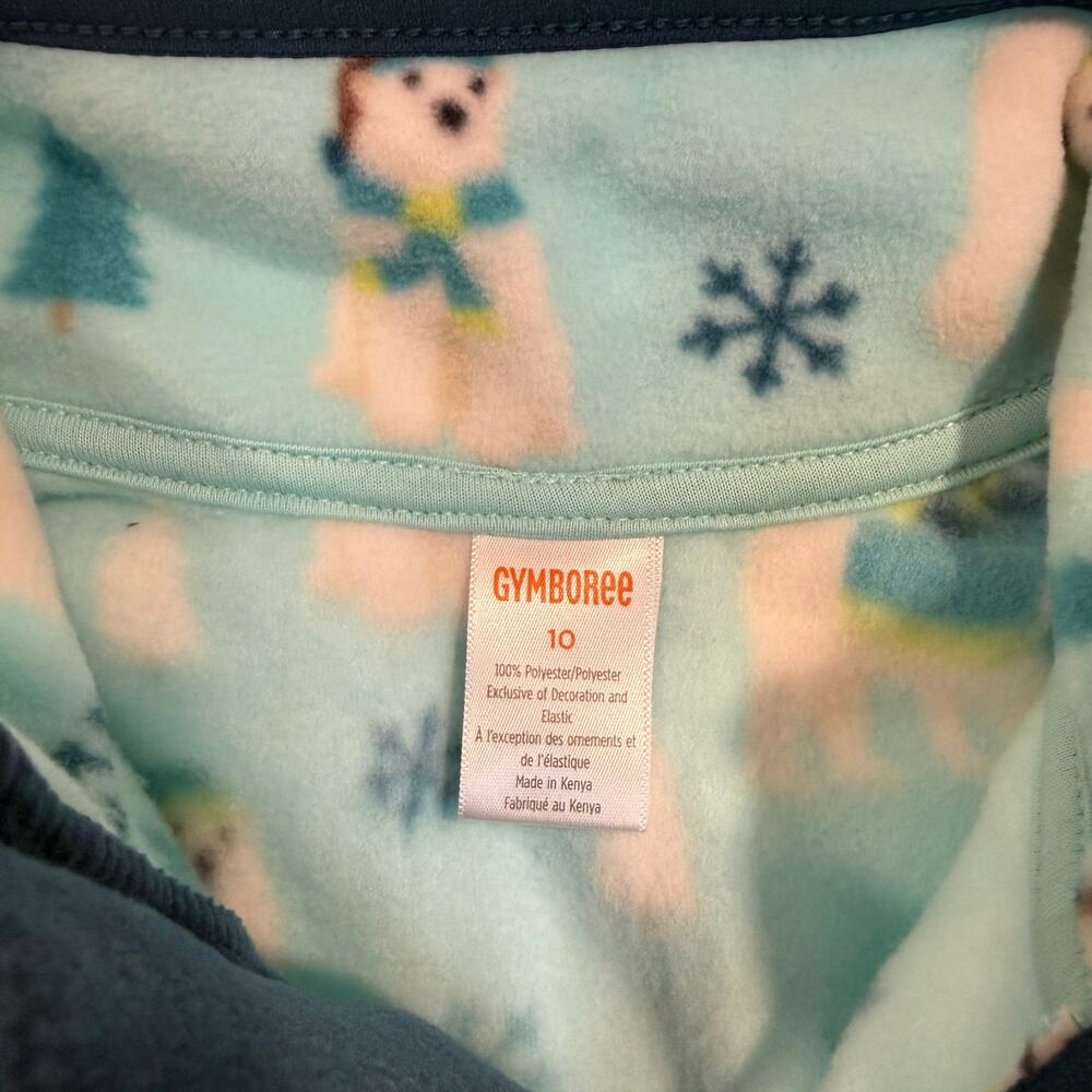 Gymboree Polar Bear Fleece Quarter Zip Pullover Kids Size 10 NWT Blue - Picture 4 of 7